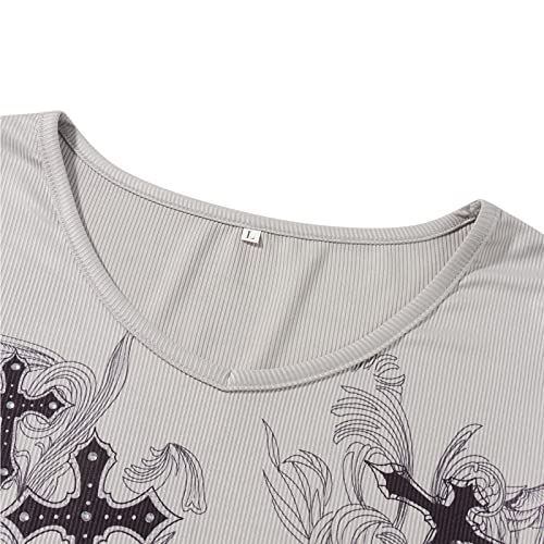 Image of Grunge Clothes for Women Y2K Tops Long Sleeve Fairy Grunge Aesthetic Shirts Teen Girls Vintage Graphic Tees Fall