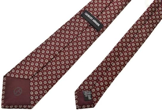 [Giorgio Armani] ジョルジオ アルマーニ ネクタイ メンズ ブランドロゴ柄シルクネクタイ(サイズ剣幅8cm) ega