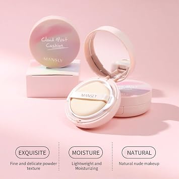 Air Cushion BB Cream Foundation, 2 Shades Tinted Moisturizing Waterproof Long-lasting Nude Natural Concealer, Oil Control BB Cream Makeup (Ivory, 1)