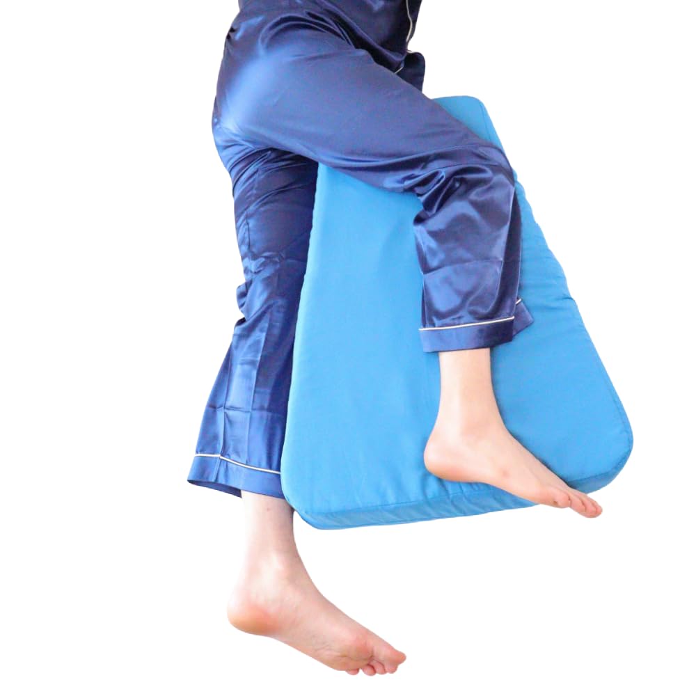 Restful Sleep - Cojín trapezoidal patentado de apoyo para piernas para dormir de lado, embarazo, postoperatorio, alivio del dolor en las articulaciones, alineación ortopédica