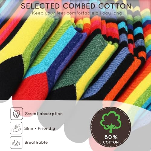 Image of Mysocks Men and Women Crew Socks Extra Fine Combed Cotton Seamless Toe