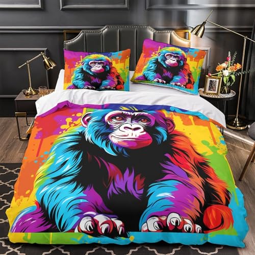 Housse de couette Espace Super King 260x220cm en microfibre douce - 2
