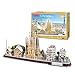 Ydq 3D Puzzle en Papier Jouets Attraction Touristique Architecture ModèLe Kits AssembléE Paysage Urbain Casse TêTe Taillé DéCoupé Au Laser - Unique Cadeau d'enfant Et Les Adultes,Barcelona Spain