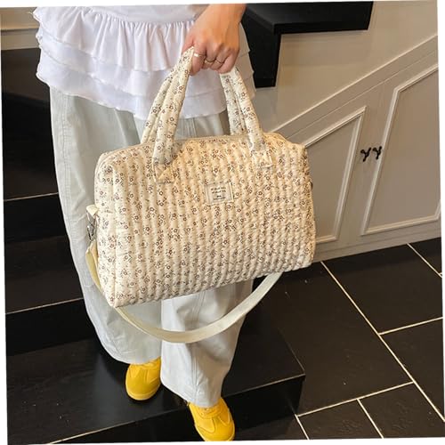 Sac à couches matelassé floral grand format multi-poches pour maman - 4