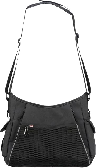 TRIXIE Bolsa para Paseo y Juguete, 34 x 29 x 9 cm, Antracita, para Perros