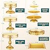 Amazon.com: nirmathas 6Pcs Gold Cake Stand Set, Dessert Table Display ...