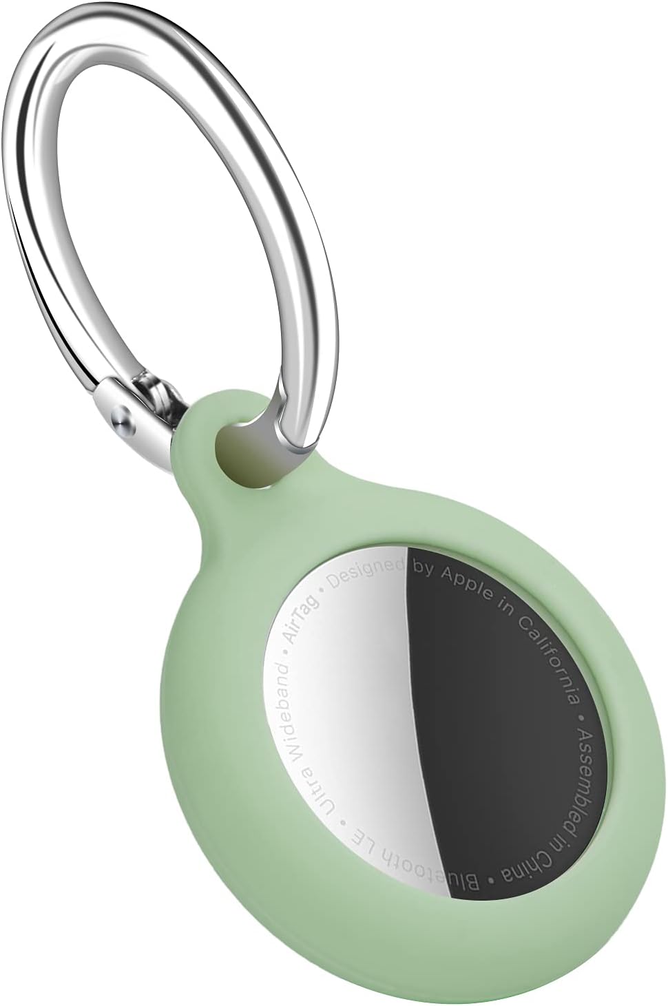 AirTag Case Airtags Holder Silicone Protective Sleeve Cover for AirTags Keychain Key Ring AirTag Accessories Skin Green