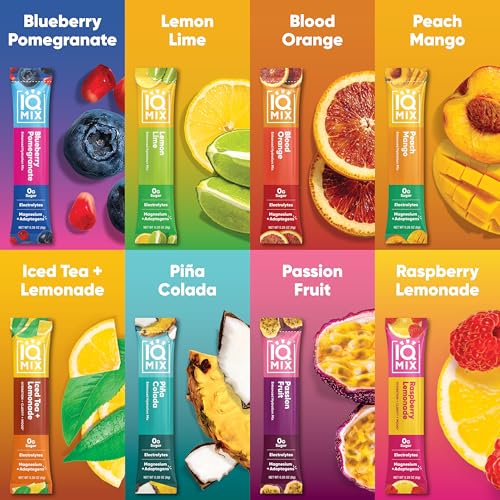 IQMIX Hydration Electrolyte Powder - 4-in-1 Formula for Hydration, Mental Clarity, Mood & Recovery - Sugar-Free, Keto Drink Mix with Magnesium L-Threonate & Lion’s Mane - 8-Count Sampler (All Flavors) - Image 3