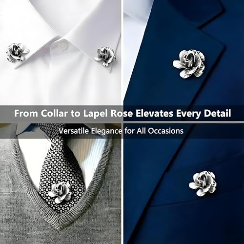 Image of Lapel Pin for Men, Tie Pins for Men, Mens Tie Tacks, Mens Suit Lapel Pins for Wedding, Gold Lapel Pins for Suits Hats Scarfs, Silver Hat Pins for Women, Brooch for Women, Tie Shirt Jewelry Accessories