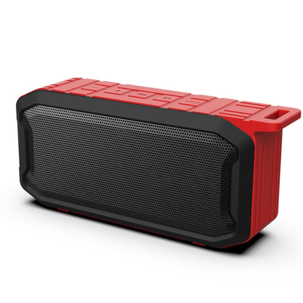Haut-Parleur extérieur Portable avec Radio FM TWS stéréo sans Fil Boombox TF caisson de Basses extérieur(1-Pack)