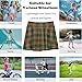 visesunny Girls Flowy Pleated Skirt Brown Green Plaid Tennis Golf Fashion Short Skorts for Casual Dance Outfit XL