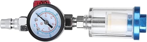 Miniatura 7 de Medidor de presión de aire, herramientas de reparación de carrocería Pistola neumática Regulador de presión de aire Medidor en línea Aceite Trampa