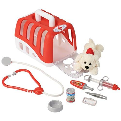 Theo Klein 4831 - Tierarztkoffer mit Hund Zubehör, Spielzeug