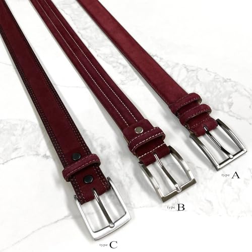 Image of Men's Belt Suede Full Leather Belt Casual Dress Leather Belt 1-3 /8 inch(35mm) Wide, Multi-Style Options