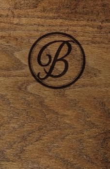 Paperback Wood Burned Monogram Creative Journal - B: Creative Journal: 5.5 x 8.5, Cream Paper, 5mm Dot Grid, 150 Pages Book
