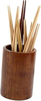 Cabilock Real Wood Cutlery Storage Tube Fintorp Silverware Utensil Organizer for Countertop Wooden Utensil Holder