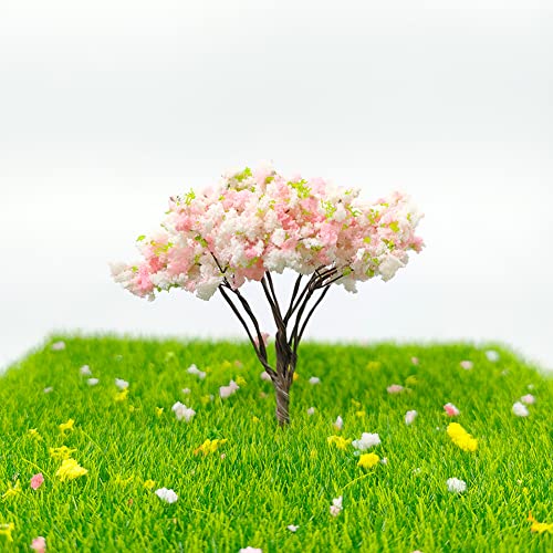 Kayzyue 18 Pcs Miniature Flower Trees Fairy Garden Tree Plant Ornament Model Tree Train Scenery Architecture Trees For Diy Crafts,Building Model,Scenery Landscape Natural Green Dollhouse Decor #TOP3