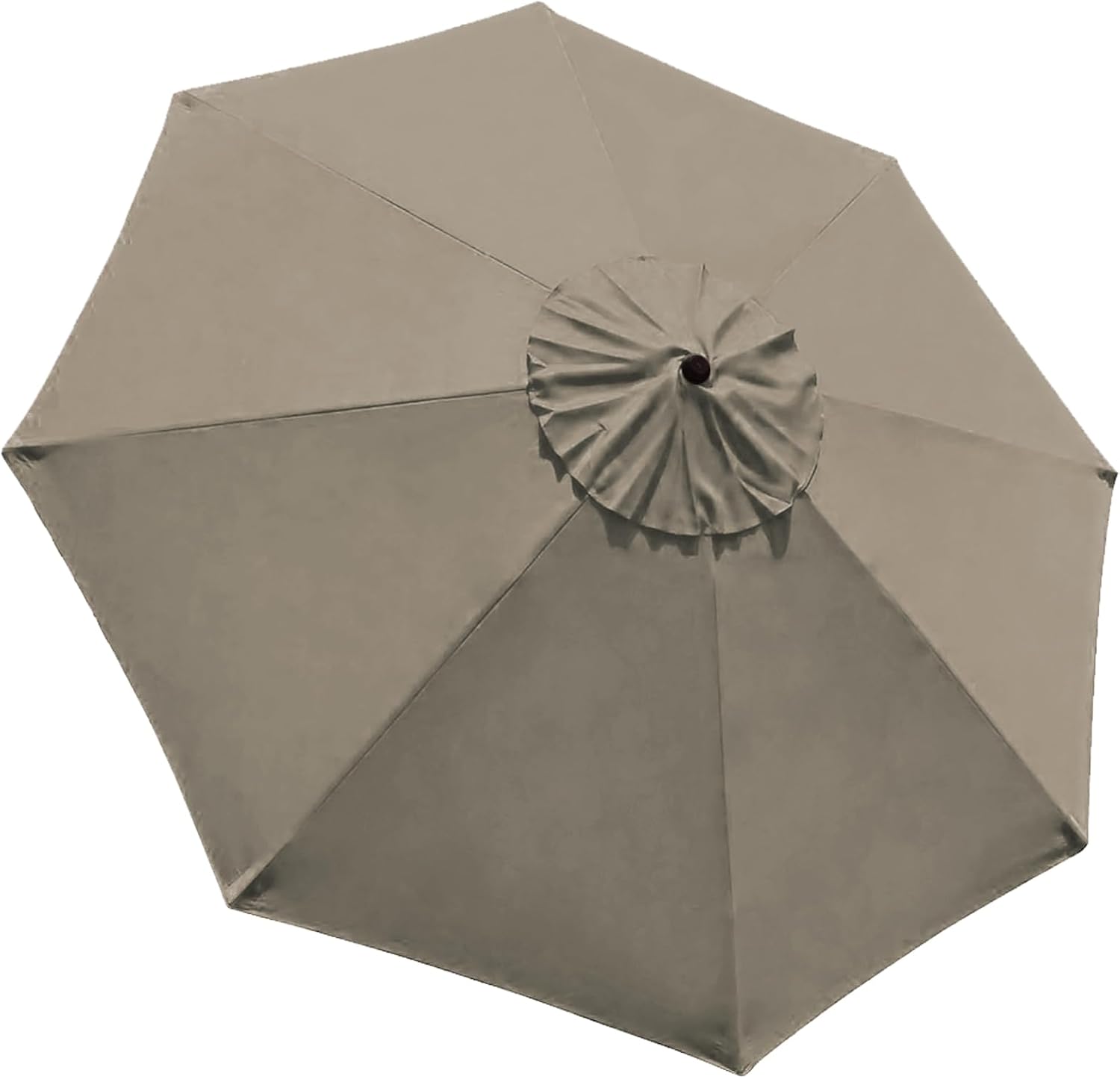 EliteShade USA 9FT Patio Umbrella Replacement Covers 8 Ribs Market Umbrella Canopy Cover (CANOPY ONLY) (Khaki)