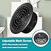 PATIKIL 6 Inch Round Air Vent Cover, Soffit Vents ABS Adjustable Ceiling Vent Covers Air Vent Louver for Bathroom Kitchen Living Room Ventilation System, Black