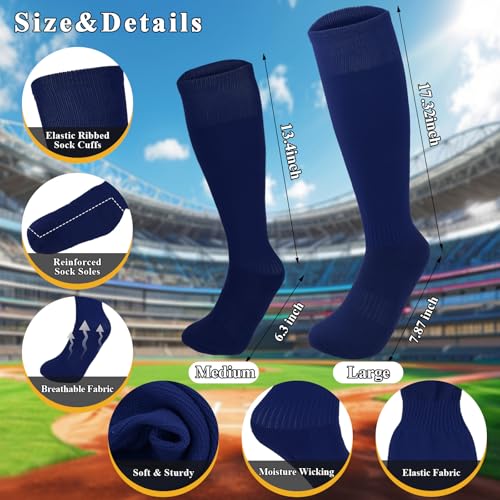 Baseball Socks and Belt Combo Set Youth Adult Knee-High Softball Socks Men Strenchy Baseball Belt2