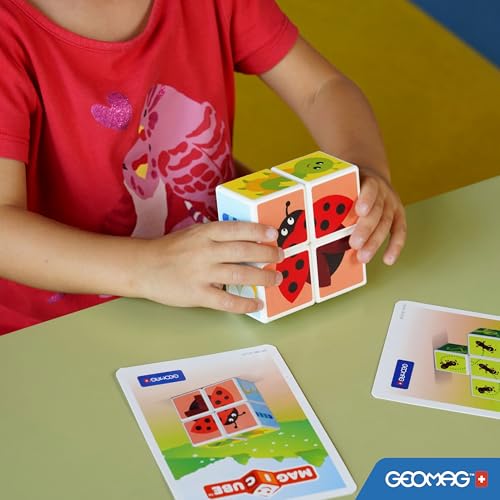 Image of Geomag Magicube Insect 4pcs Magnetic Blocks - Magnetic Building Blocks for Toddlers 1-3, Montessori Toys for 1+ Year Old, Autism Sensory Product, Magnets for Kids