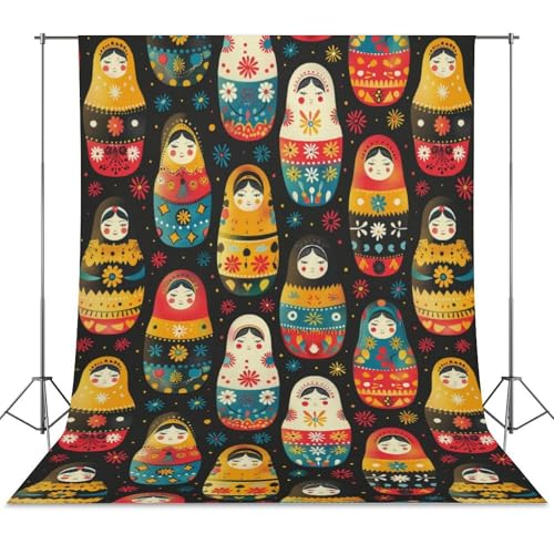 Russian Matryoshka Doll Print Photo Banner Backdrop Backdrop Party Photography Background Banner Props Studio Photo Shoot Fabric Cloth Birthday Party Favors Supplies Decorations