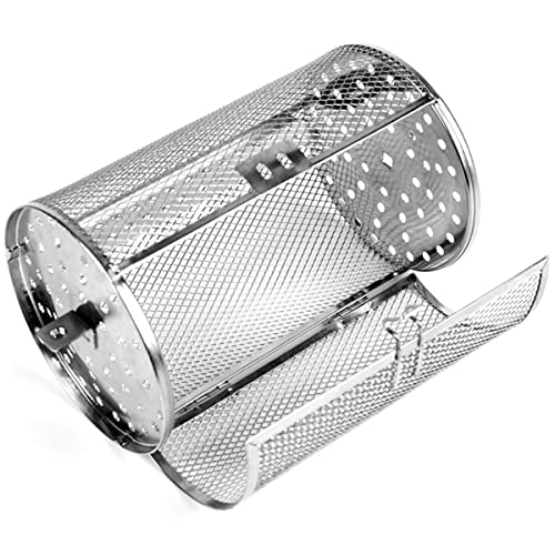 Panier de Rôtissoire Rotatif en Forme de Rouleau au Four Electrique Universel pour Les Fruits à Coque et Petites Rôtissoire Four BBQ Rotisserie Basket rotatif