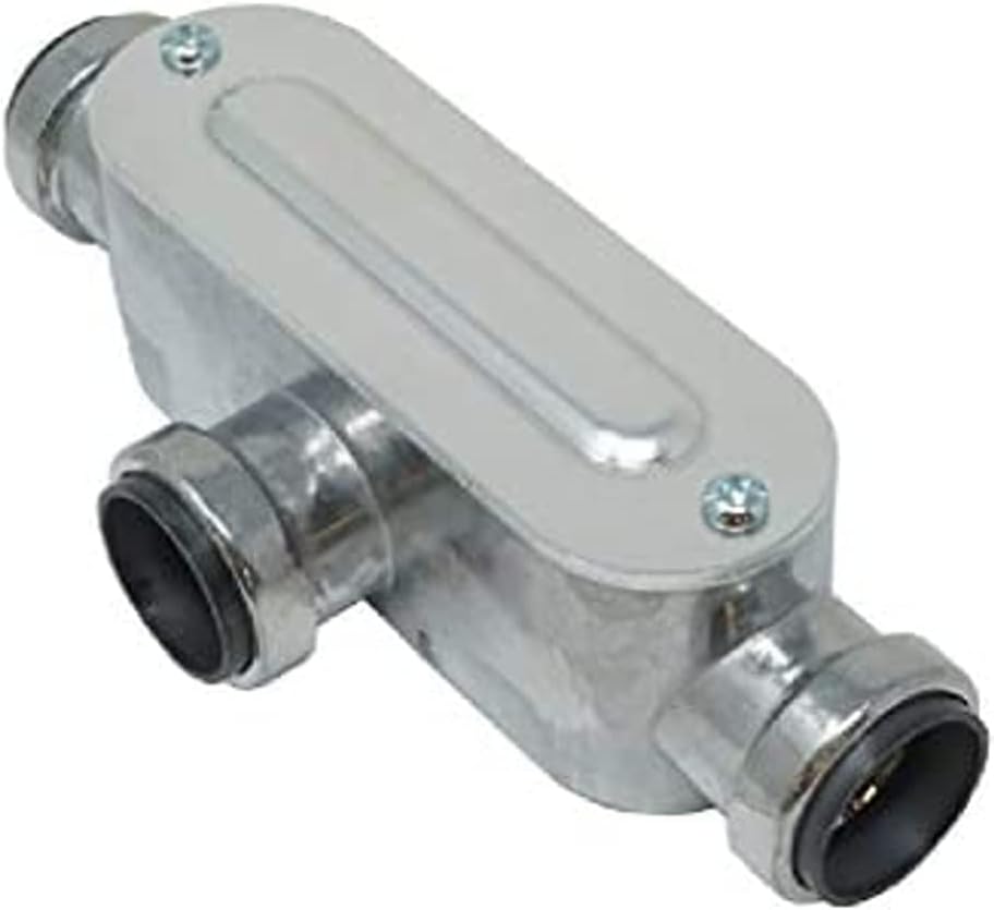 Southwire E-TB-075 3/4" Push Install Type EMT T Conduit Body, Gray