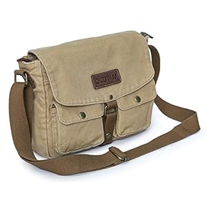 Gootium Canvas Messenger Bag – Vintage Crossbody Shoulder Bag Military Satchel