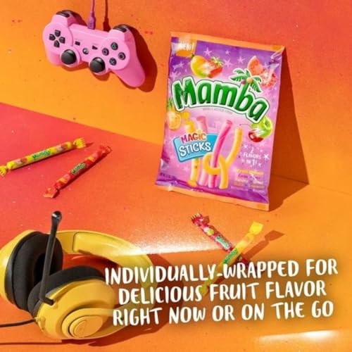 Mamba Fruit Chews Magic Sticks Chewy Fruity Candy Sticks 6.3 oz - Pack of 2 (12.6 oz in total) - Thumbnail 2