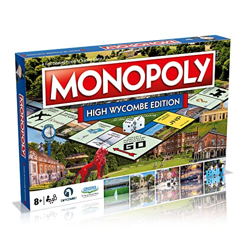 Winning Moves High Wycombe Monopoly Board Game, Advance to The Guildhall, Rye Park and Hughenden Manor National Trust