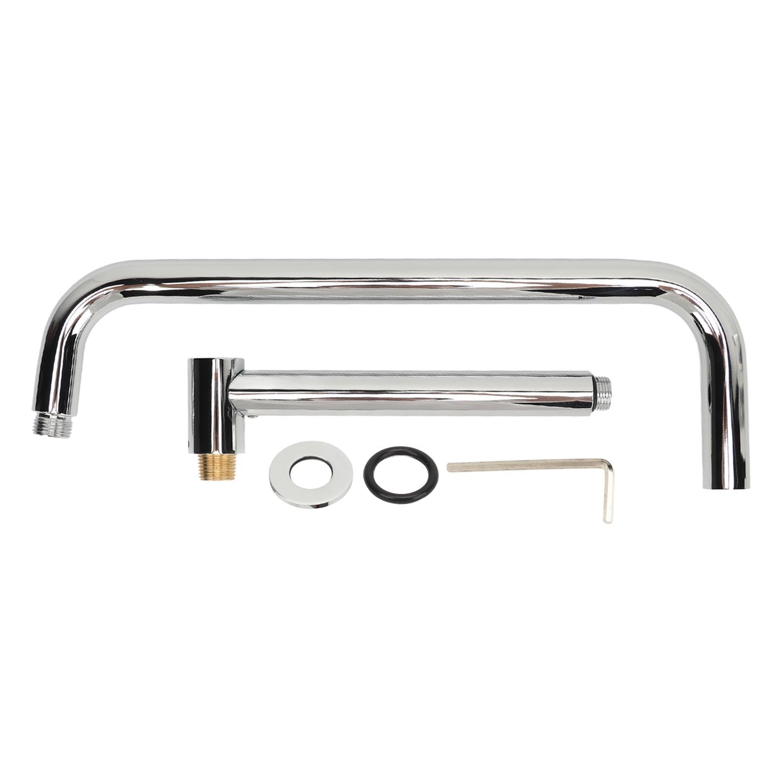 Extensión de cabezal de ducha con brazo giratorio de acero inoxidable en forma de S (Electroplated)