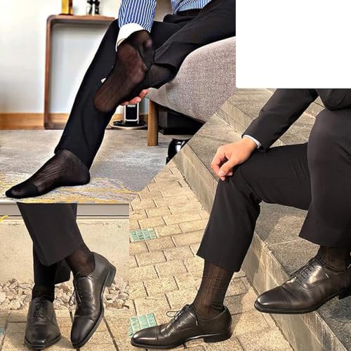 Calcetines de vestir de seda para hombre transparentes de nailon 2