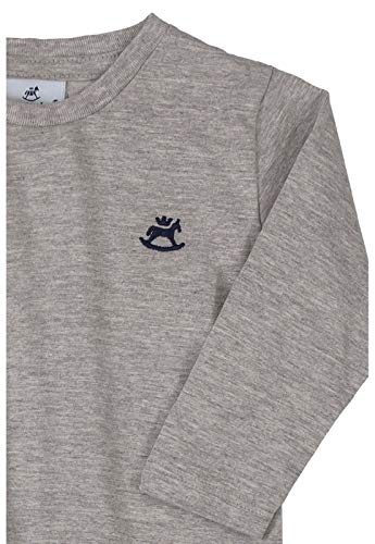 Camiseta Manga Longa Meia Malha, Up Baby, Meninos, Mescla Cinza Medio, 3