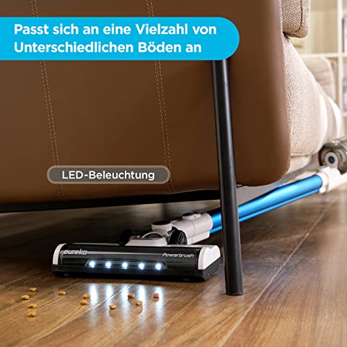 Eureka BR5 Akku Staubsauger Kabellos, 2 in 1 Kabelloser Staubsauger Leicht mit Bürstenloser Motor, 250W Starke Saugkraft, Leise Akkusauger für Hartböden und Teppiche – Bild 5