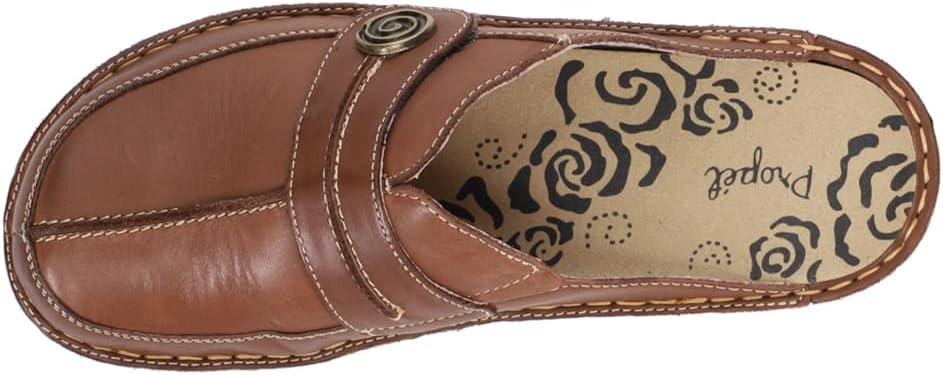 Propét Womens Jana Clogs Flats Casual Casual - Black - Image 5