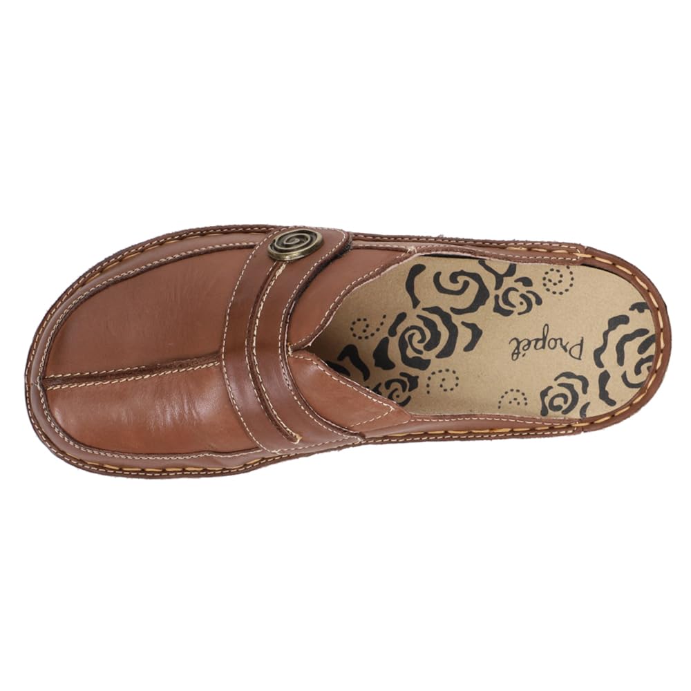 Propét womens Jana Food Service Shoe, Brown, 8 Wide US