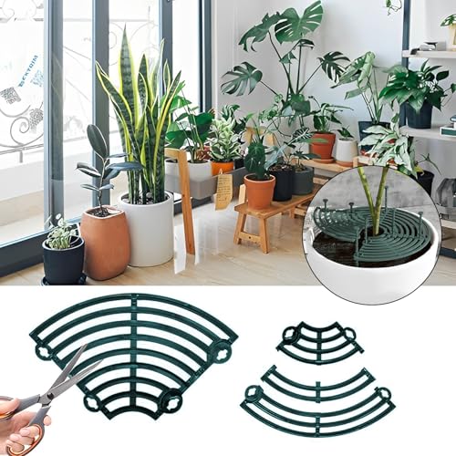 Miniatura 5 de Rejillas Para Macetas,Tianher 2 Piezas Protector De Macetas Con Estacas Profundas,Protección Contra Los Gatos, Para Proteger A Los Niños, Mascotas,52cm Verde