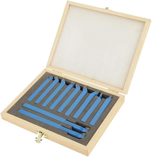 Lathe Cutting Tools 11 Pieces Carbide Tip Tipped Cutter Tool Set, Lathe