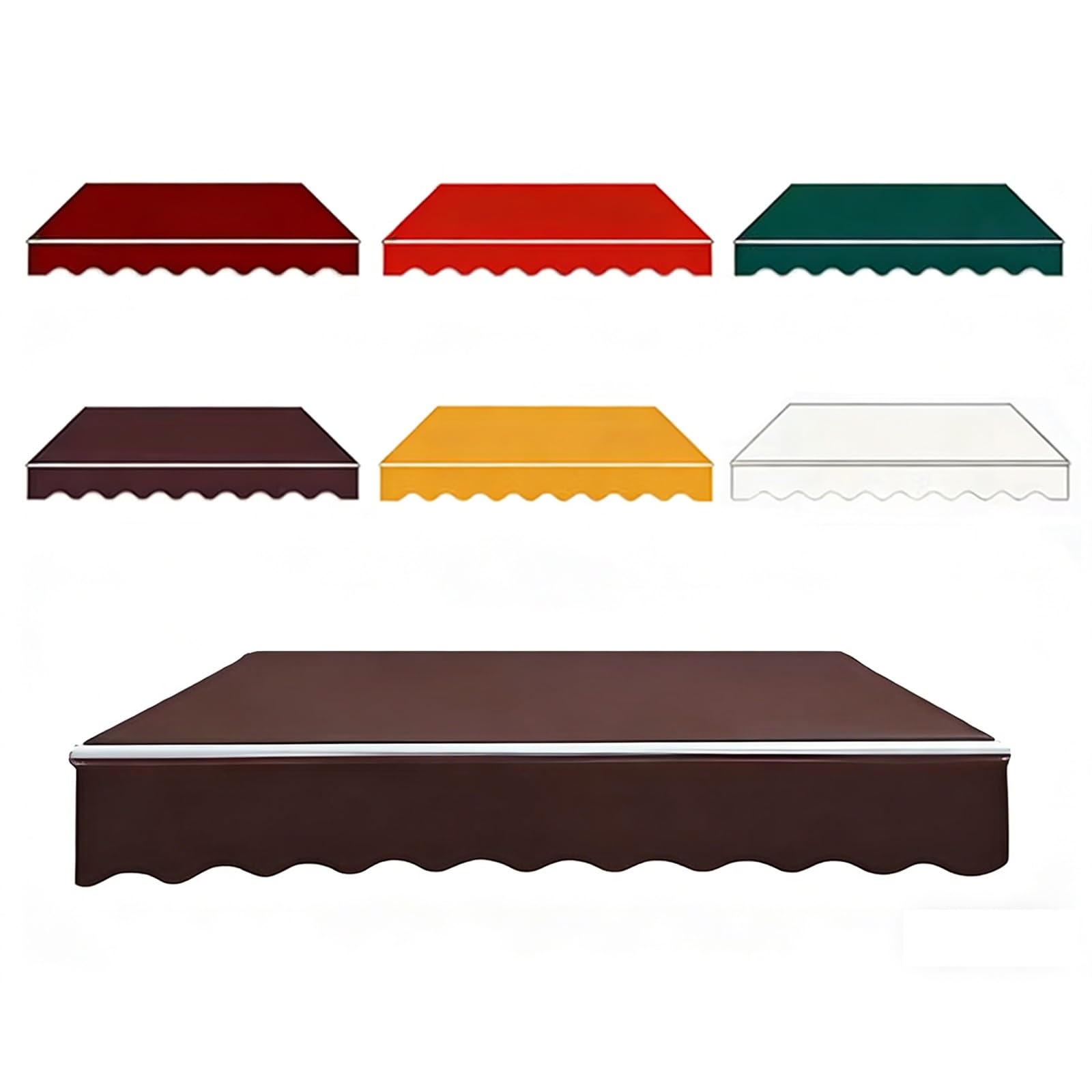 Toile de rechange pour auvent 12x10ft marron imperméable de balcon