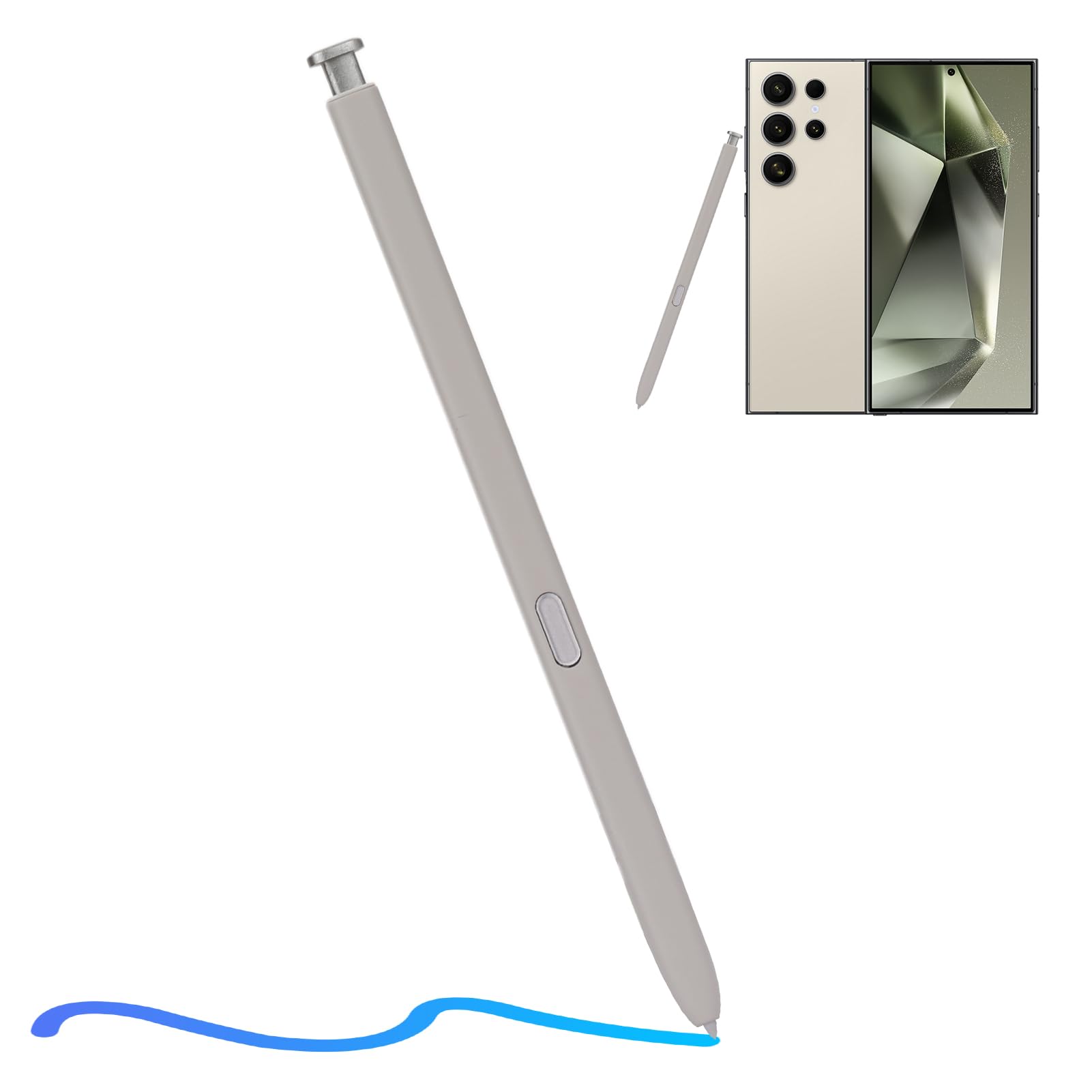 SPen Stylet de Rechange pour Galaxy S25 Ultra Compatible avec Samsung Galaxy S25 Ultra EJ-PS938 sans Stylo Graphique Bluetooth (Gris)