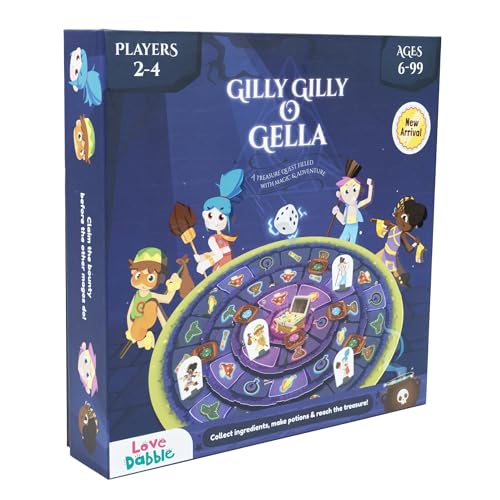 LoveDabble Mystic Tower Adventure Gilly Gilly O Gella: Race to Claim Witch’s Treasure Outmaneuver Mages, Navigate Surprises Race to The Top for Glory on Family Night Birthday Gift for Kids