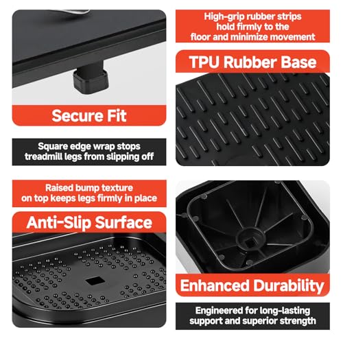 image for Piszvbej 4-Pack Treadmill Incline Riser Blocks, Stackable Treadmill Ri