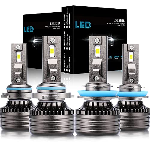 Fit for Toyota Sienna (2011-2020) LED Headlight Bulbs 9005/HB3 High Beam H11 Low Beam Combo 40000LM 100W Wider Driving Vision, 6000K Cool White Light, Plug and Play, Pack of 4 Fit for Toyota Sienna (2011-2020) LED Headlight Bulbs 9005/HB3 High Beam H11 Low Beam Combo 40000LM 100W Wider Driving Vision, 6000K Cool White Light, Plug and Play, Pack of 4