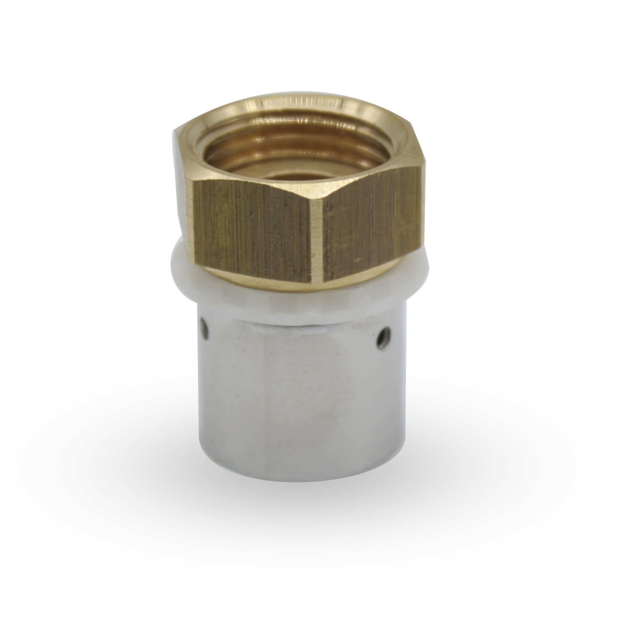 DOJA Barcelona Pressfitting Kupplung - Ø20mm x 3/4" - 4er- Pack - Einfache Montage - Pressfitting für Mehrschichtrohr - Mehrschichtverschraubung mit Perfektem Dichtungsdesign - Quetschverbinder