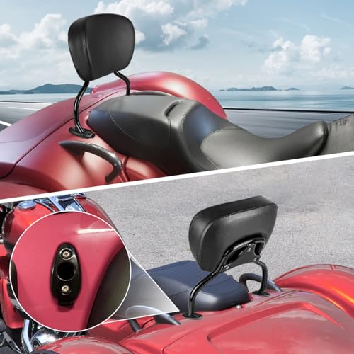Image of Motorcycle Passenger Backrest Sissy Bar Compatible with for Harley FLRT Freewheeler 2015-2025 Road Glide 3 FLTRT 2023-2025 Detachable Rear Sissy Bar Backrest | Stylish Heavy-Duty Metal Sissy Bar Backrest For Comfortable Back Support