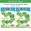 20 Extra Large Educational Posters For Kids Toddlers (24x17 Double Sided English/Spanish) Alphabet Colors Letters Numbers Shapes Months Days Weather Time Animals Solar System Seasons Map #1
