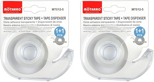 Dispenser Transparent Tape 2 Pack