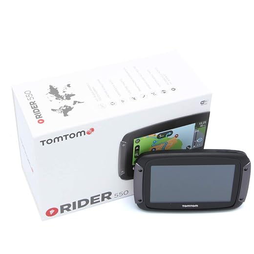 TomTom GPS Moto RIDER 550 - 4, 3 pouces, Cartographie Monde, Traffic, Alertes des zones de Danger, Appel Mains-Libres, 1GF0.002.10