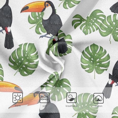 Joisal Girls Underwear Toddlers 2t Cotton Panties Little Girl Animals Briefs Kids Undies Toucans Green Tropical Leaves White3